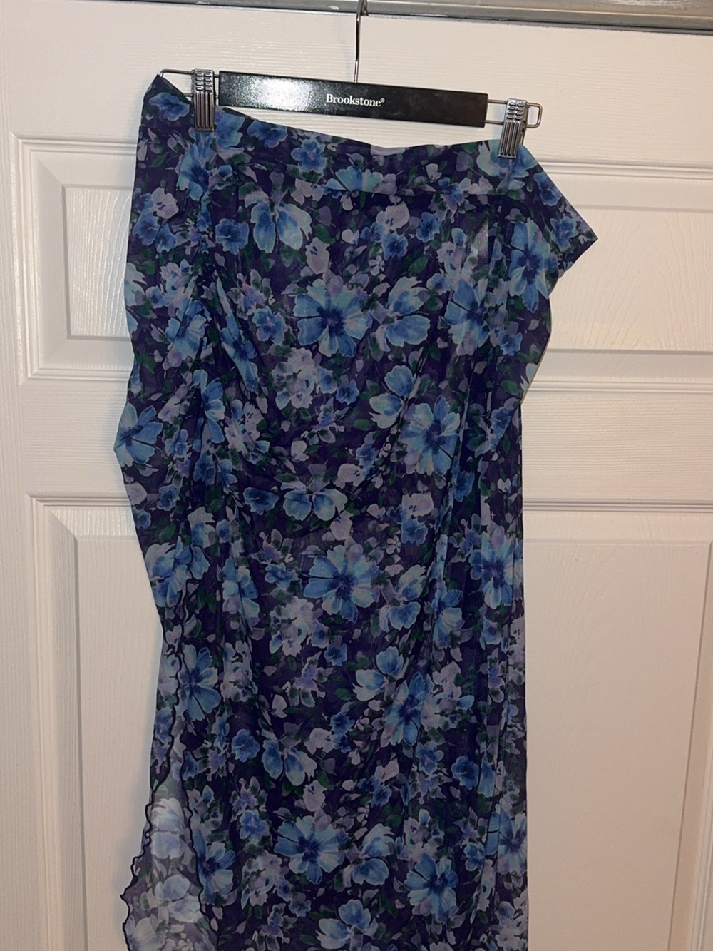 Adore me Mesh Swim Floral Blue Cover up skirt